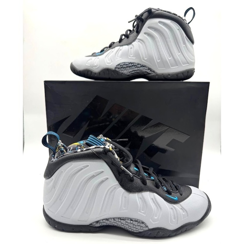 Nike Little Posite One Graffiti Youth Sz 7Y/ Women's Sz 8.5 Wolf Grey 644791-009
